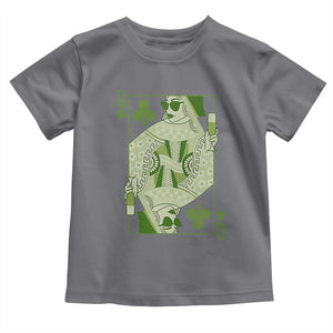 St. Patrick's Day Pub Toddler T Shirt Queen of Clubs Fun Green Pub TS10 Charcoal Print Your Wear