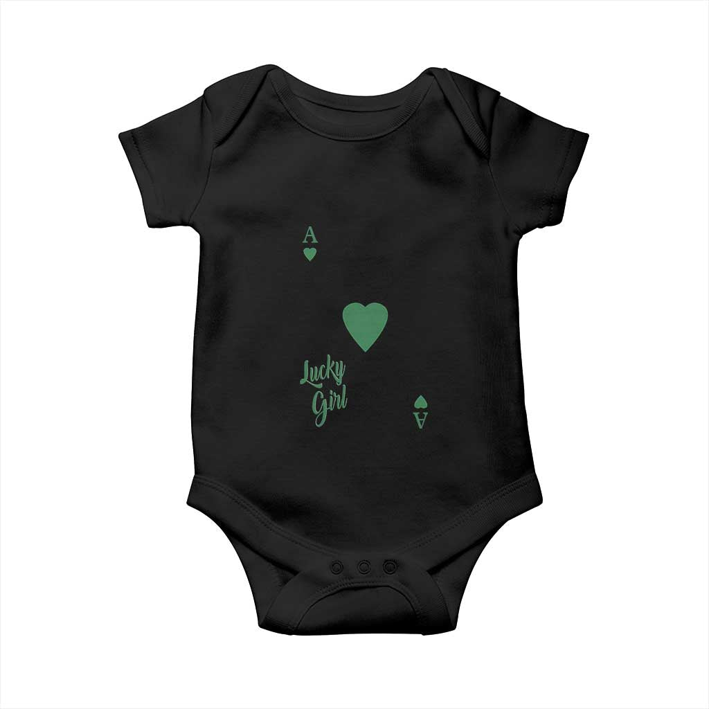 St Patricks Day Irish Lucky Girl Baby Onesie TS10 Black Print Your Wear