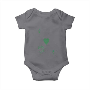St Patricks Day Irish Lucky Girl Baby Onesie TS10 Charcoal Print Your Wear