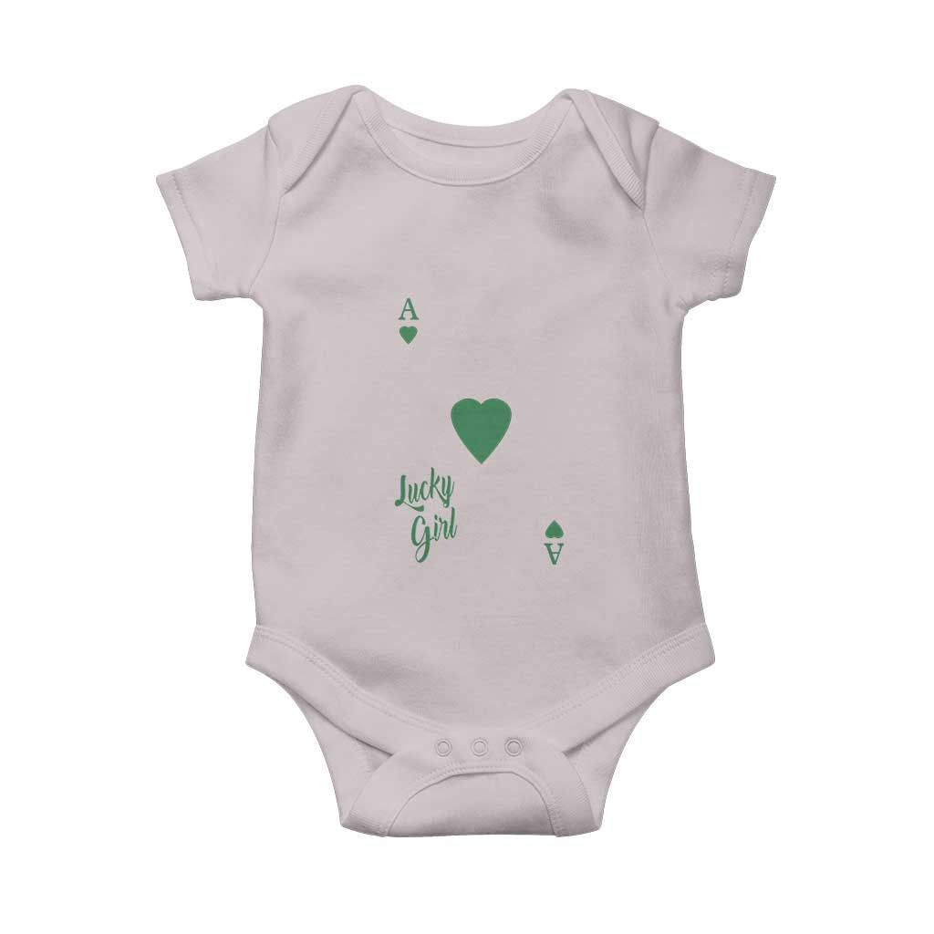St Patricks Day Irish Lucky Girl Baby Onesie TS10 Ice Gray Print Your Wear