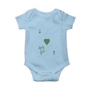 St Patricks Day Irish Lucky Girl Baby Onesie TS10 Light Blue Print Your Wear