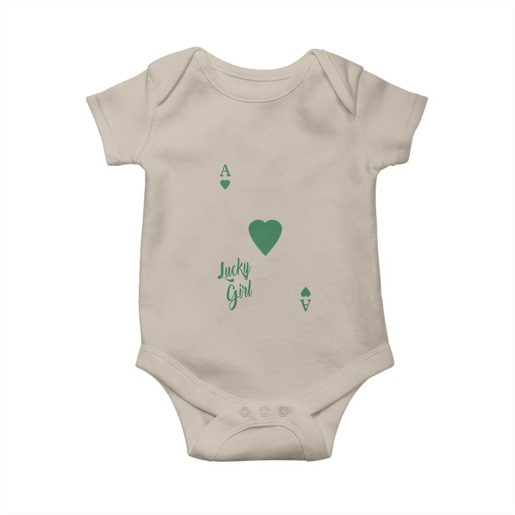 St Patricks Day Irish Lucky Girl Baby Onesie TS10 Sand Print Your Wear