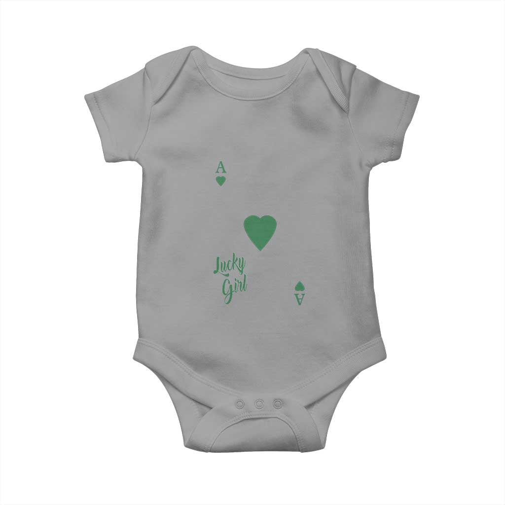 St Patricks Day Irish Lucky Girl Baby Onesie TS10 Sport Gray Print Your Wear