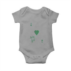 St Patricks Day Irish Lucky Girl Baby Onesie TS10 Sport Gray Print Your Wear