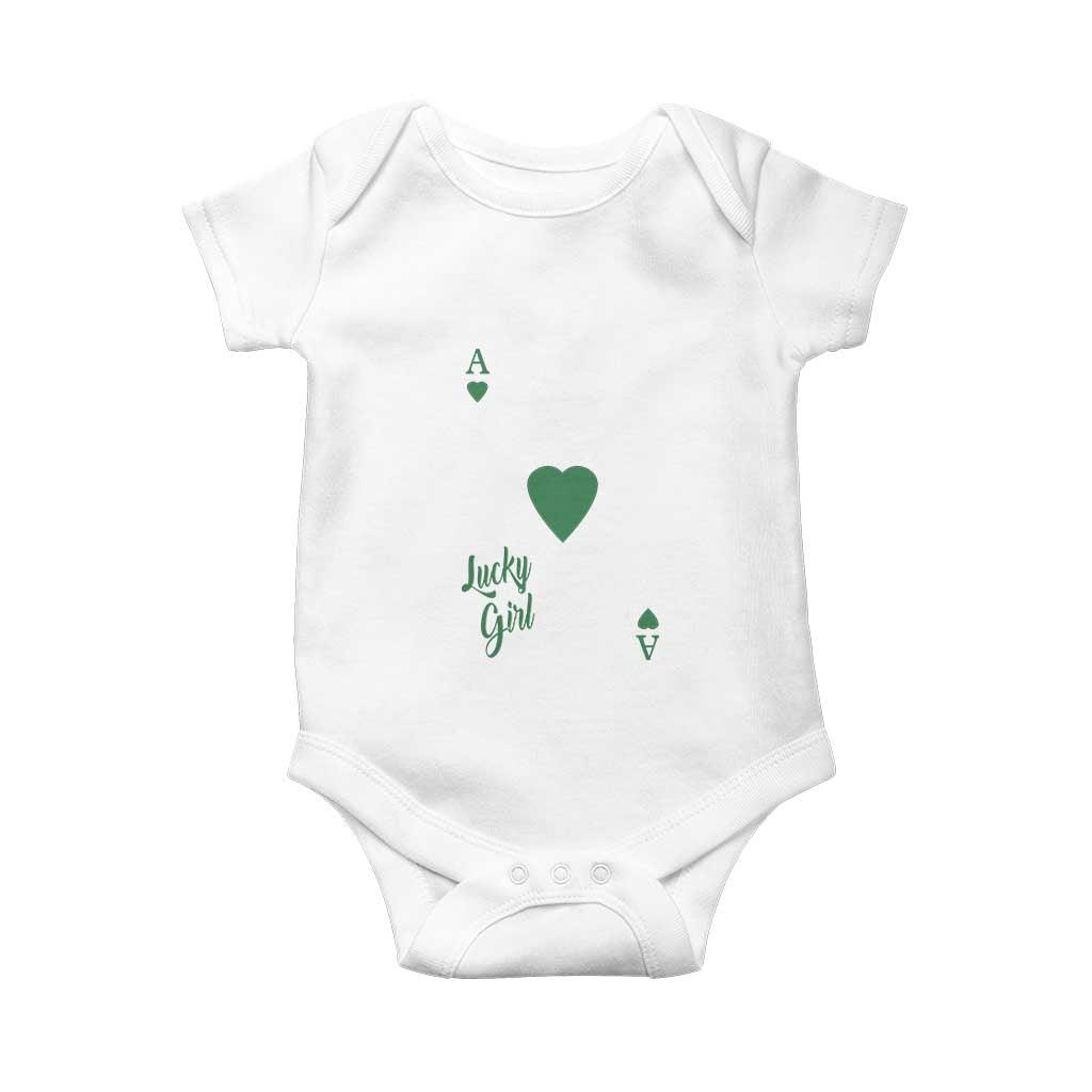 St Patricks Day Irish Lucky Girl Baby Onesie TS10 White Print Your Wear