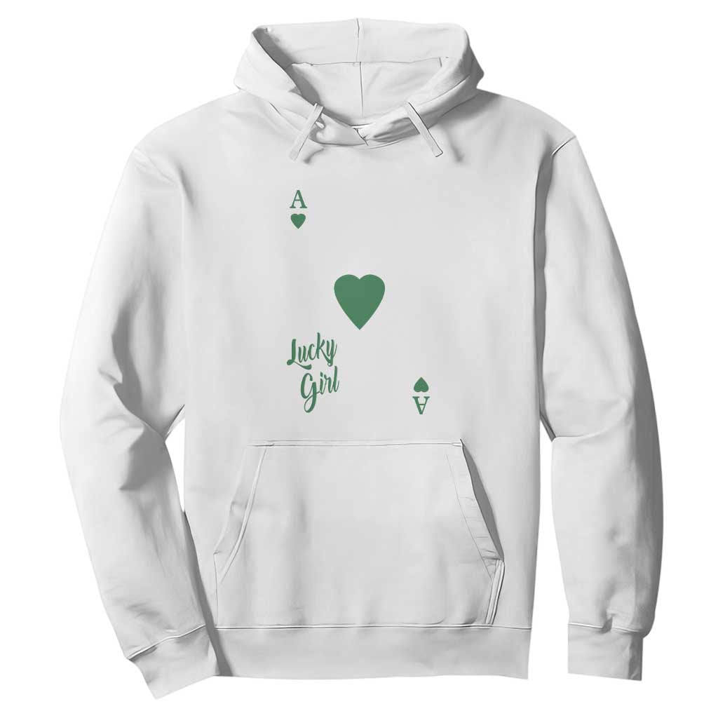 St Patricks Day Irish Lucky Girl Hoodie TS10 White Print Your Wear