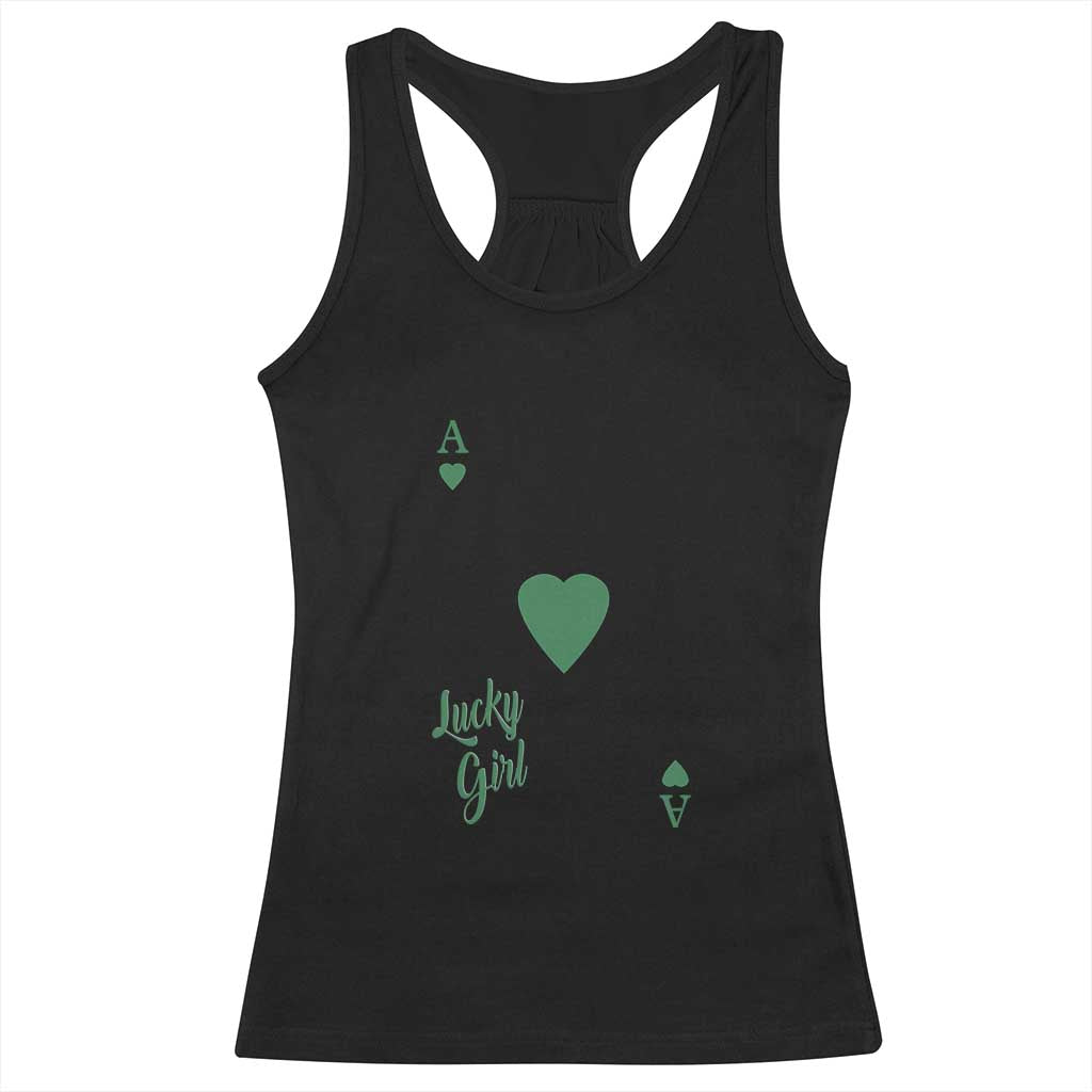 St Patricks Day Irish Lucky Girl Racerback Tank Top TS10 Black Print Your Wear