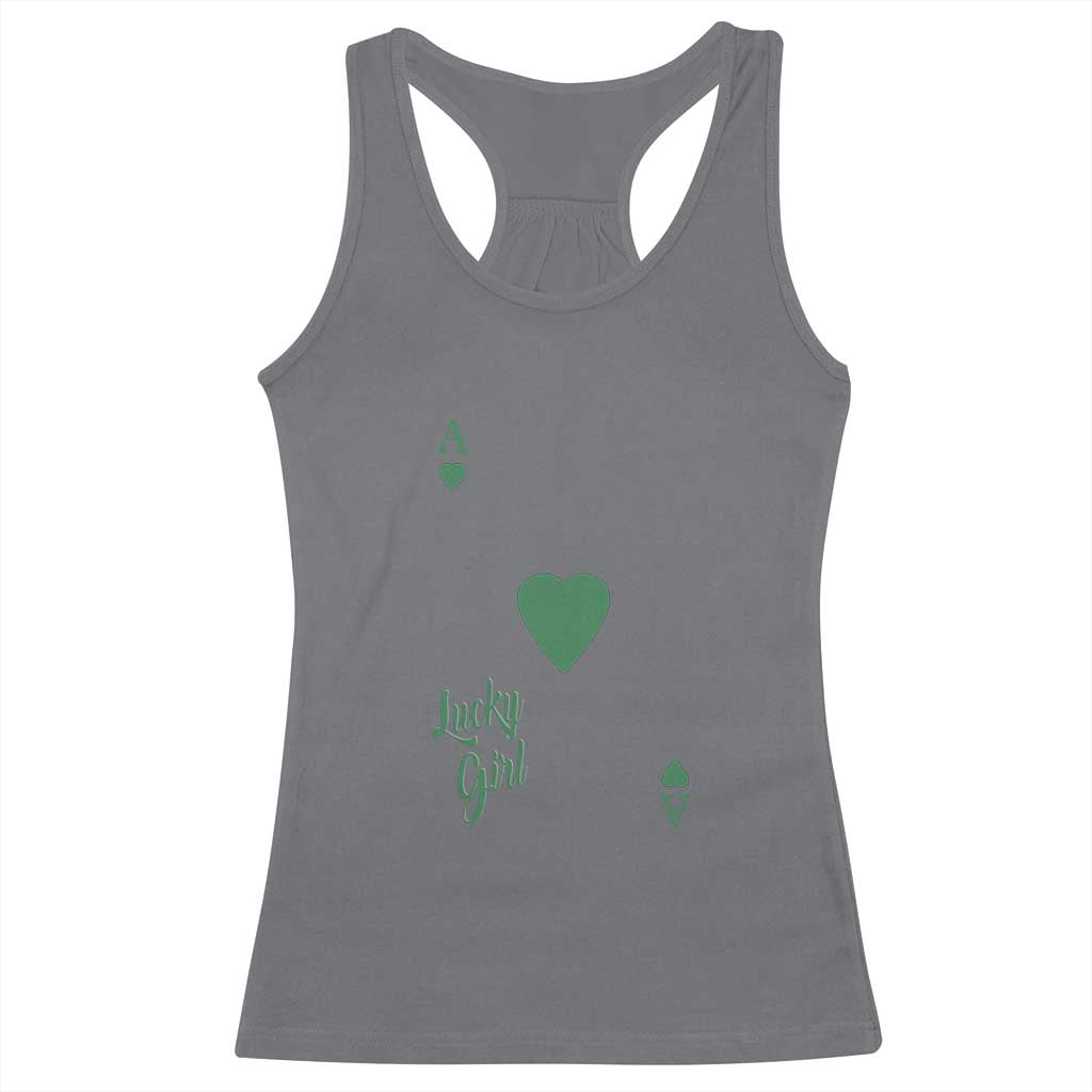 St Patricks Day Irish Lucky Girl Racerback Tank Top TS10 Charcoal Print Your Wear
