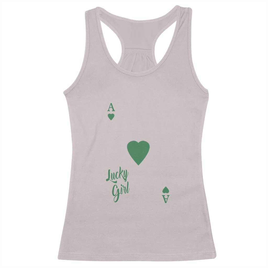 St Patricks Day Irish Lucky Girl Racerback Tank Top TS10 Ice Gray Print Your Wear