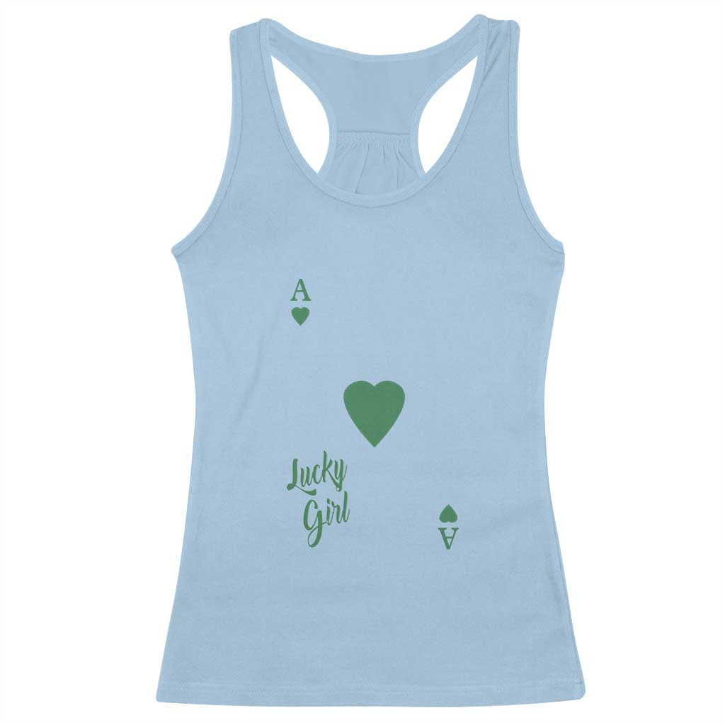 St Patricks Day Irish Lucky Girl Racerback Tank Top TS10 Light Blue Print Your Wear
