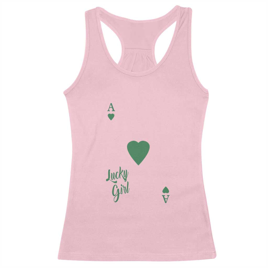 St Patricks Day Irish Lucky Girl Racerback Tank Top TS10 Light Pink Print Your Wear
