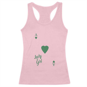 St Patricks Day Irish Lucky Girl Racerback Tank Top TS10 Light Pink Print Your Wear