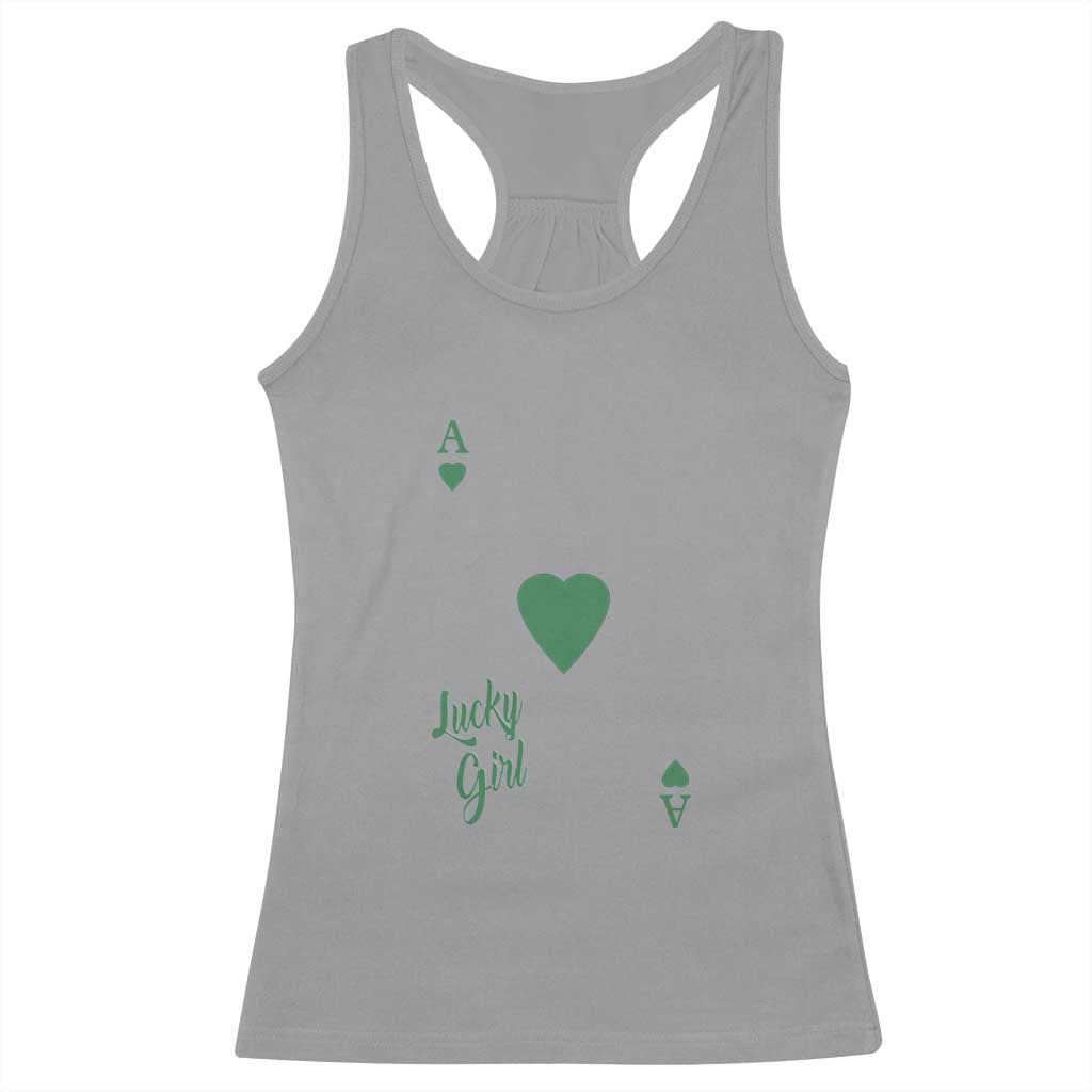 St Patricks Day Irish Lucky Girl Racerback Tank Top TS10 Sport Gray Print Your Wear