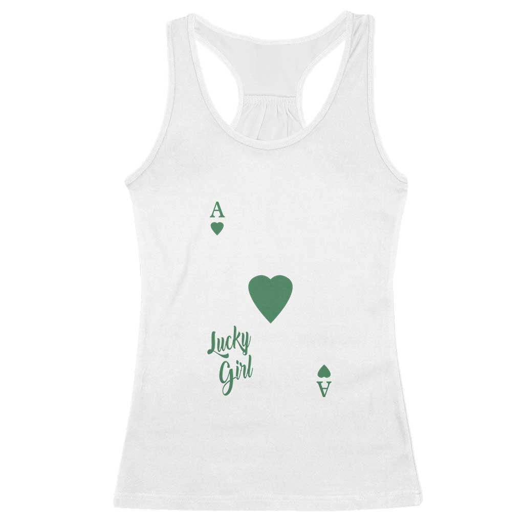 St Patricks Day Irish Lucky Girl Racerback Tank Top TS10 White Print Your Wear