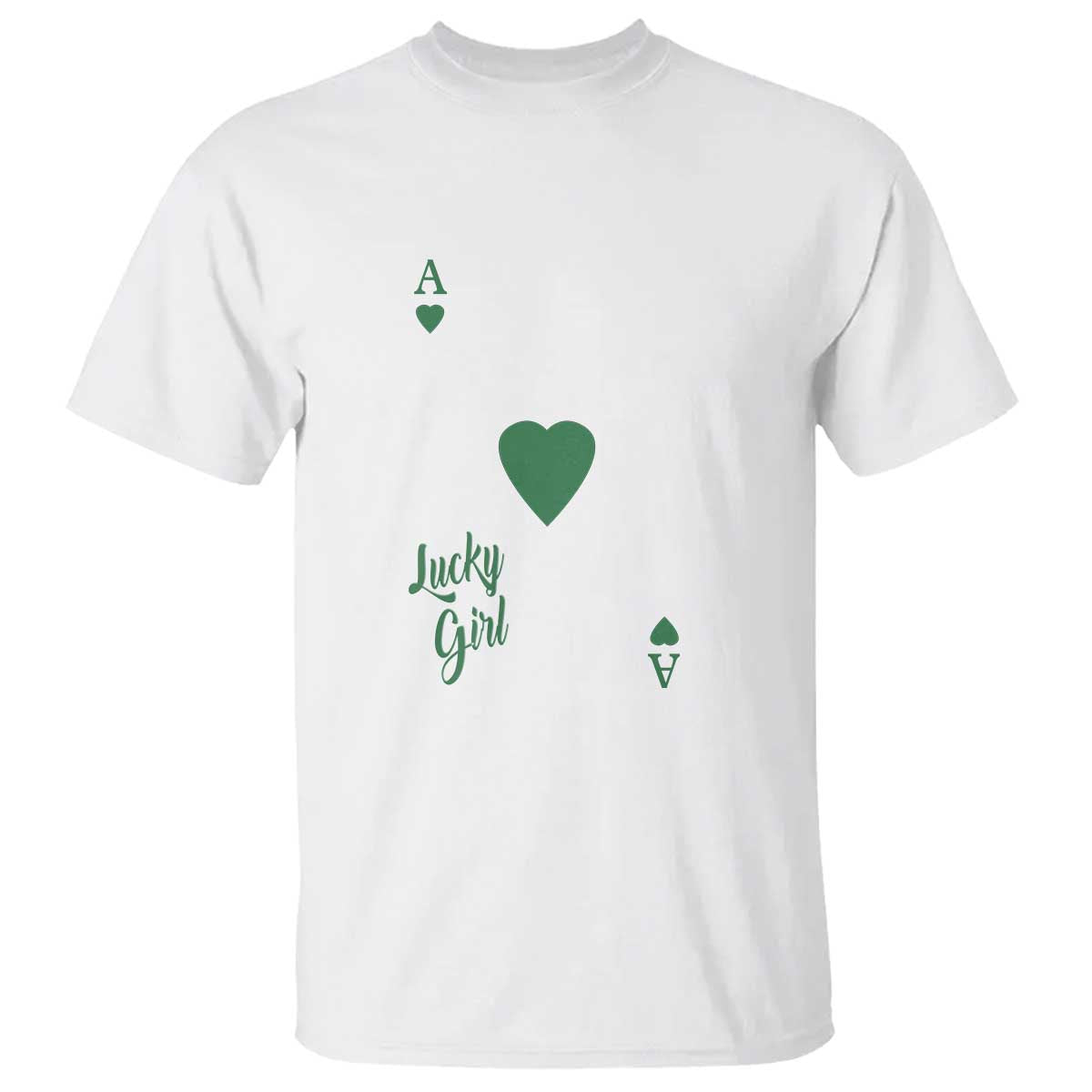 St Patricks Day Irish Lucky Girl T Shirt TS10 White Print Your Wear