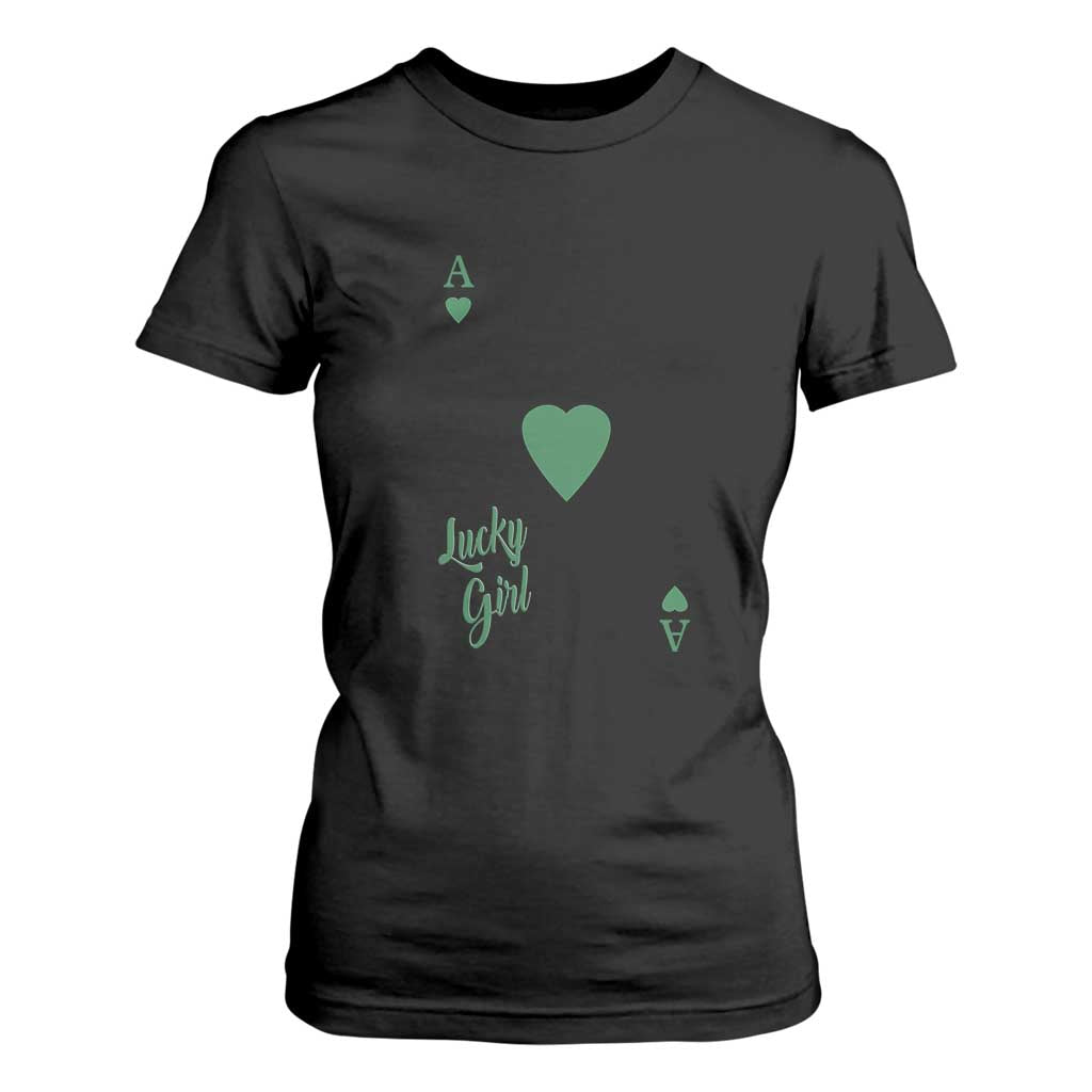 St Patricks Day Irish Lucky Girl T Shirt For Women TS10 Black Print Your Wear