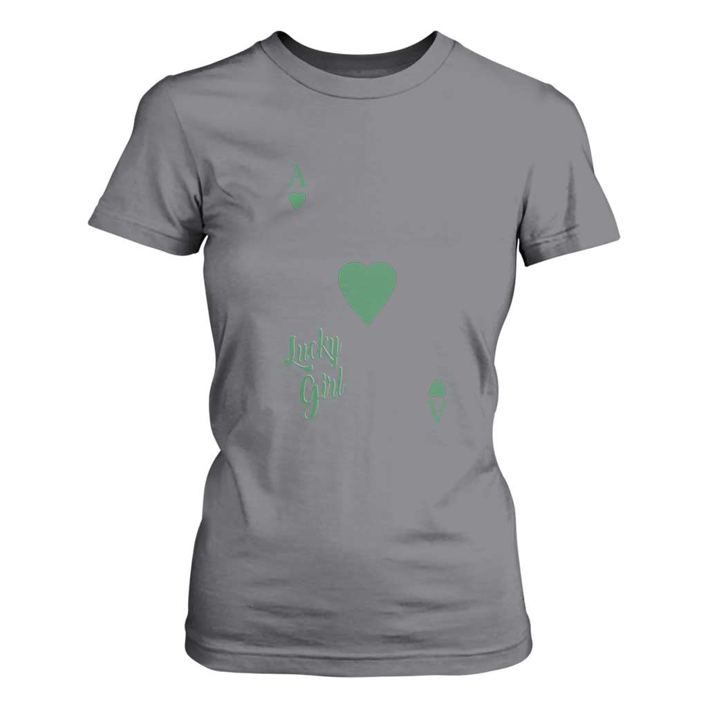 St Patricks Day Irish Lucky Girl T Shirt For Women TS10 Charcoal Print Your Wear