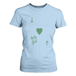 St Patricks Day Irish Lucky Girl T Shirt For Women TS10 Light Blue Print Your Wear