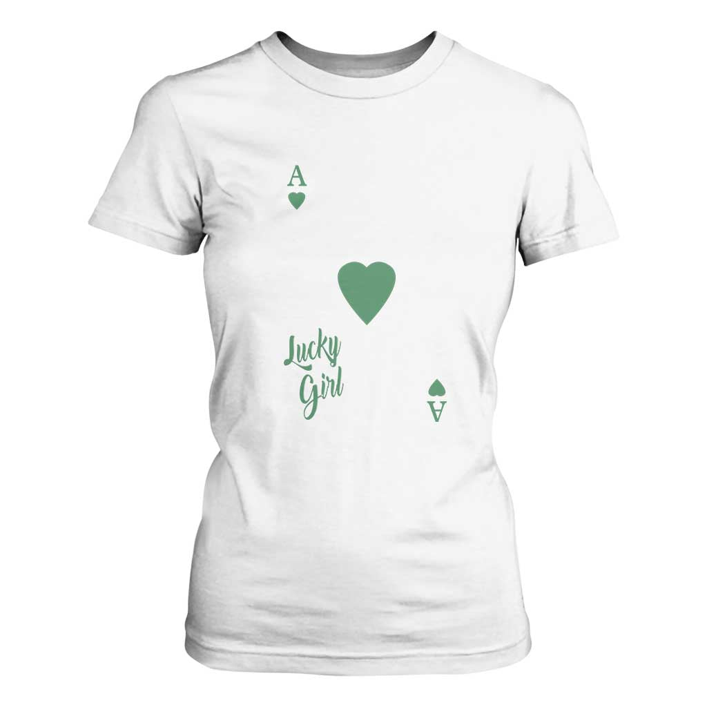 St Patricks Day Irish Lucky Girl T Shirt For Women TS10 White Print Your Wear