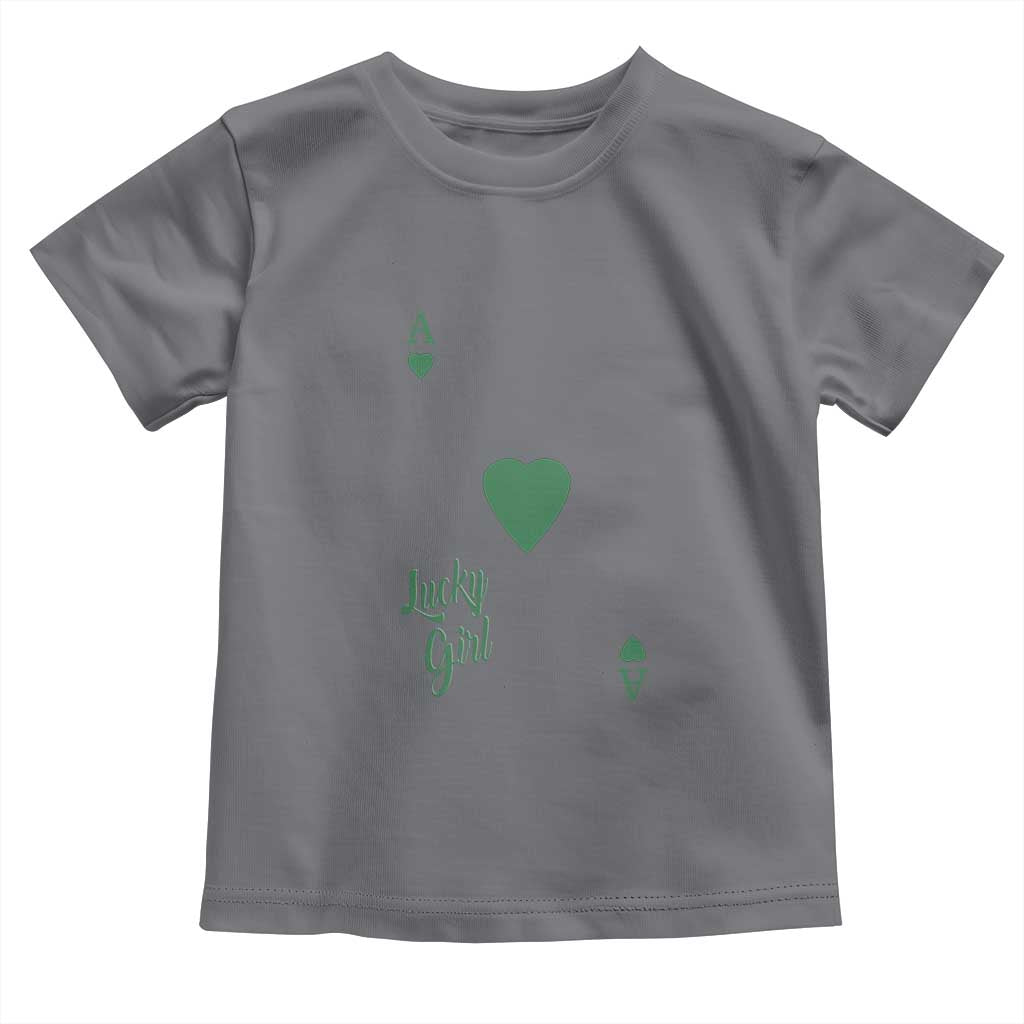 St Patricks Day Irish Lucky Girl Toddler T Shirt TS10 Charcoal Print Your Wear