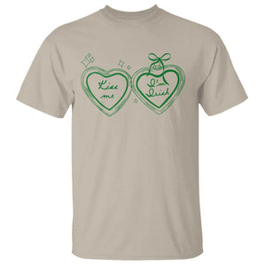 Kiss Me I'm Irish T Shirt Green Heart Locket St. Patrick's Day Pride TS10 Sand Print Your Wear