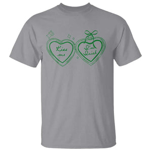 Kiss Me I'm Irish T Shirt Green Heart Locket St. Patrick's Day Pride TS10 Sport Gray Print Your Wear