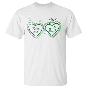 Kiss Me I'm Irish T Shirt Green Heart Locket St. Patrick's Day Pride TS10 White Print Your Wear