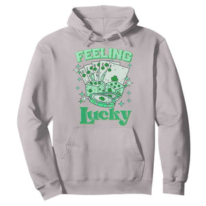 St. Patrick's Day Casino Feeling Lucky Hoodie Las Vegas Girls Trip TS10 Ice Gray Print Your Wear