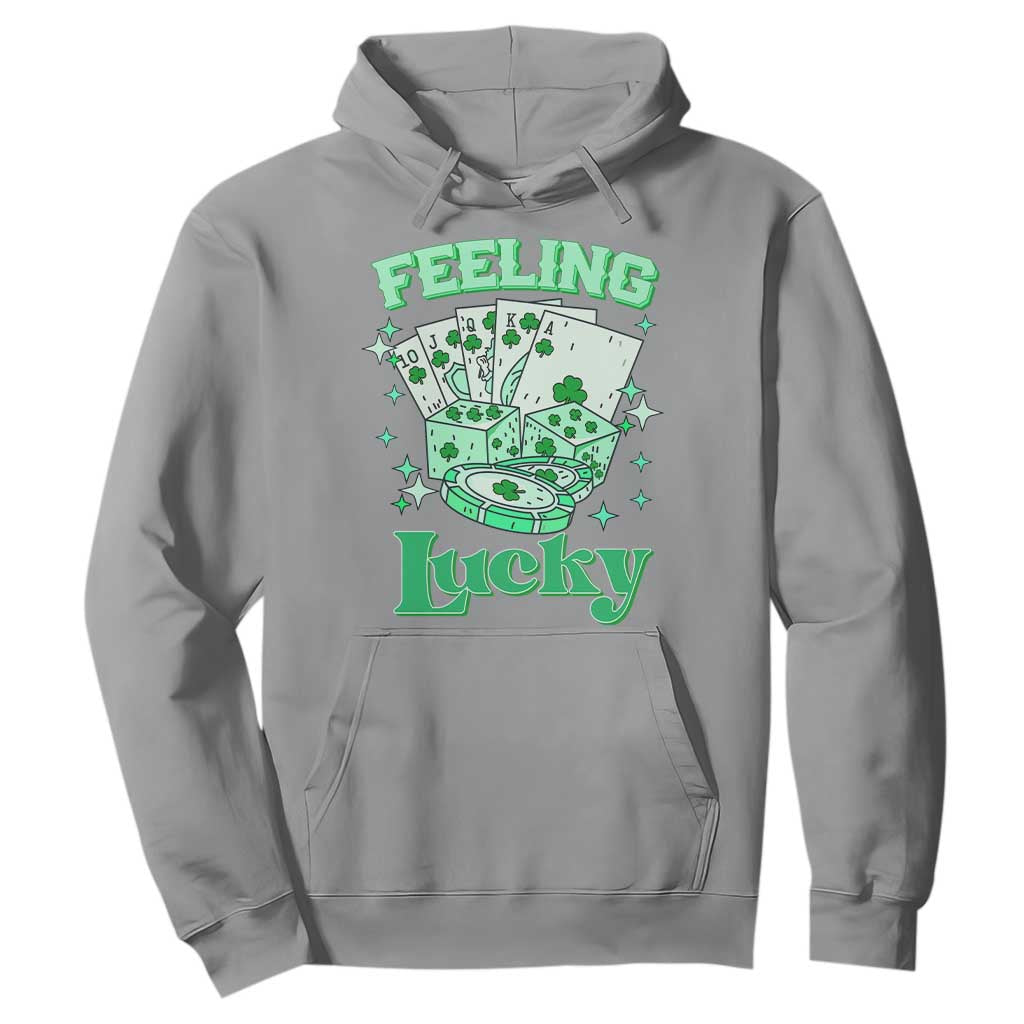 St. Patrick's Day Casino Feeling Lucky Hoodie Las Vegas Girls Trip TS10 Sport Gray Print Your Wear