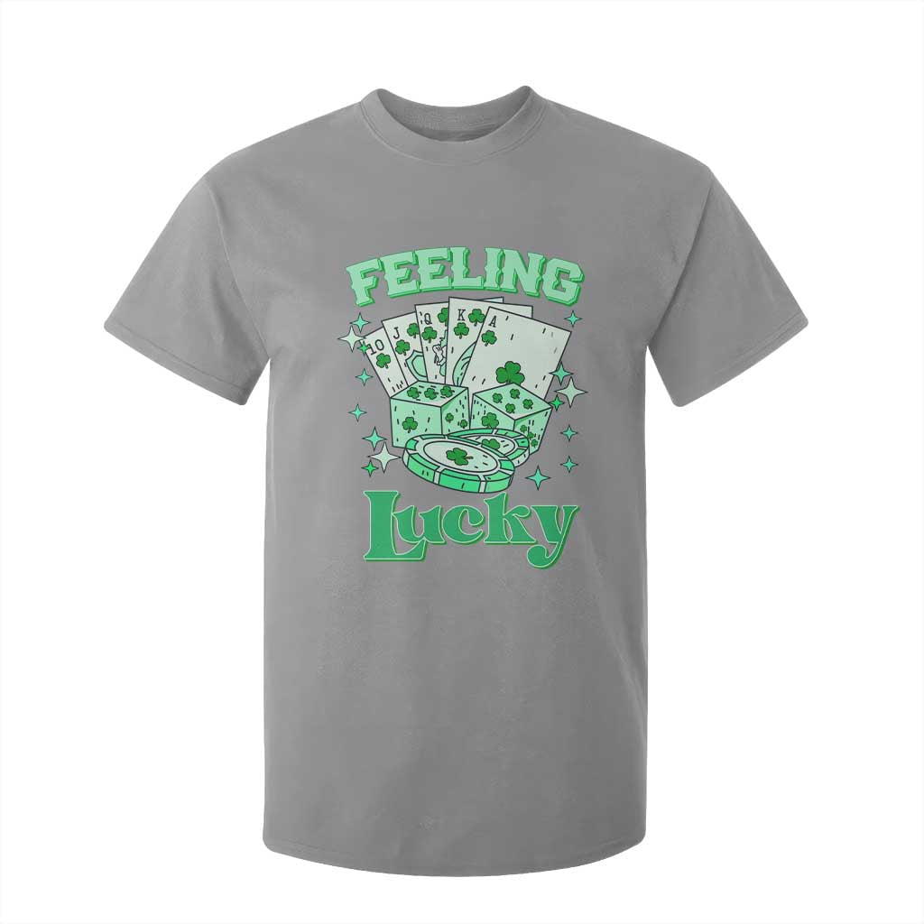 St. Patrick's Day Casino Feeling Lucky T Shirt For Kid Las Vegas Girls Trip TS10 Sport Gray Print Your Wear