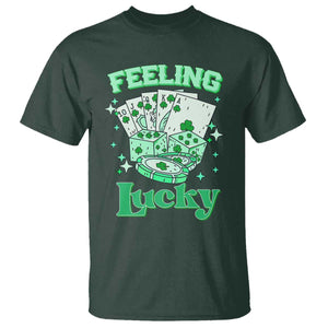 St. Patrick's Day Casino Feeling Lucky T Shirt Las Vegas Girls Trip TS10 Dark Forest Green Print Your Wear