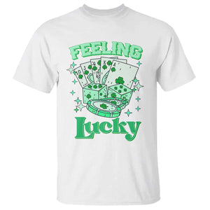 St. Patrick's Day Casino Feeling Lucky T Shirt Las Vegas Girls Trip TS10 White Print Your Wear