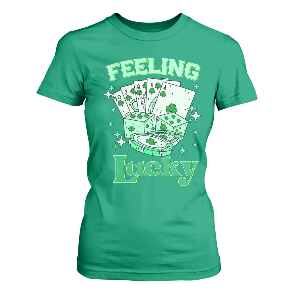 St. Patrick's Day Casino Feeling Lucky T Shirt For Women Las Vegas Girls Trip TS10 Irish Green Print Your Wear