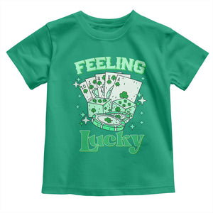 St. Patrick's Day Casino Feeling Lucky Toddler T Shirt Las Vegas Girls Trip TS10 Irish Green Print Your Wear