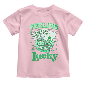 St. Patrick's Day Casino Feeling Lucky Toddler T Shirt Las Vegas Girls Trip TS10 Light Pink Print Your Wear