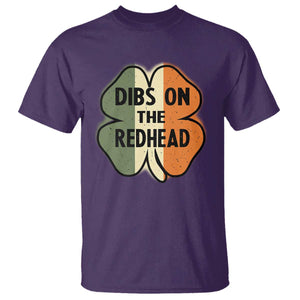 Funny Irish St Patricks Day T Shirt Shamrock Dibs On The Redhead TS10 Purple Print Your Wear