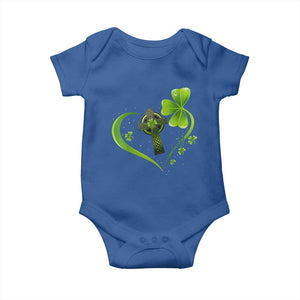 St Patricks Day Baby Onesie Lucky Clover Irish Shamrock Celtic Cross TS10 Royal Blue Print Your Wear