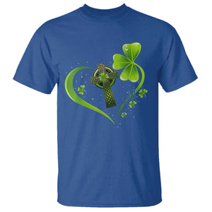 St Patricks Day T Shirt Lucky Clover Irish Shamrock Celtic Cross TS10 Royal Blue Print Your Wear