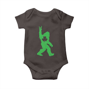 St Patricks Day Bigfoot Baby Onesie Irish Sasquatch Shamrock TS10 Dark Chocolate Print Your Wear
