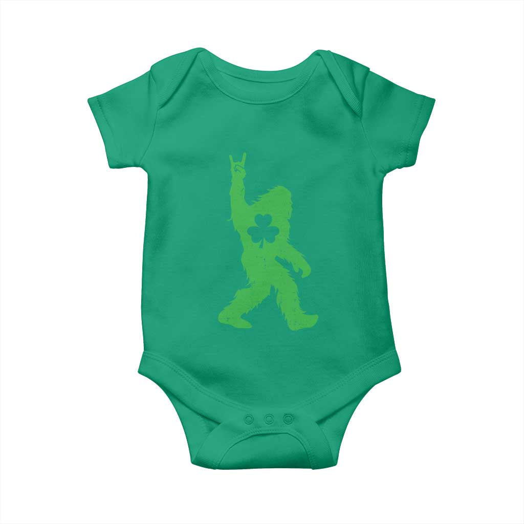 St Patricks Day Bigfoot Baby Onesie Irish Sasquatch Shamrock TS10 Irish Green Print Your Wear