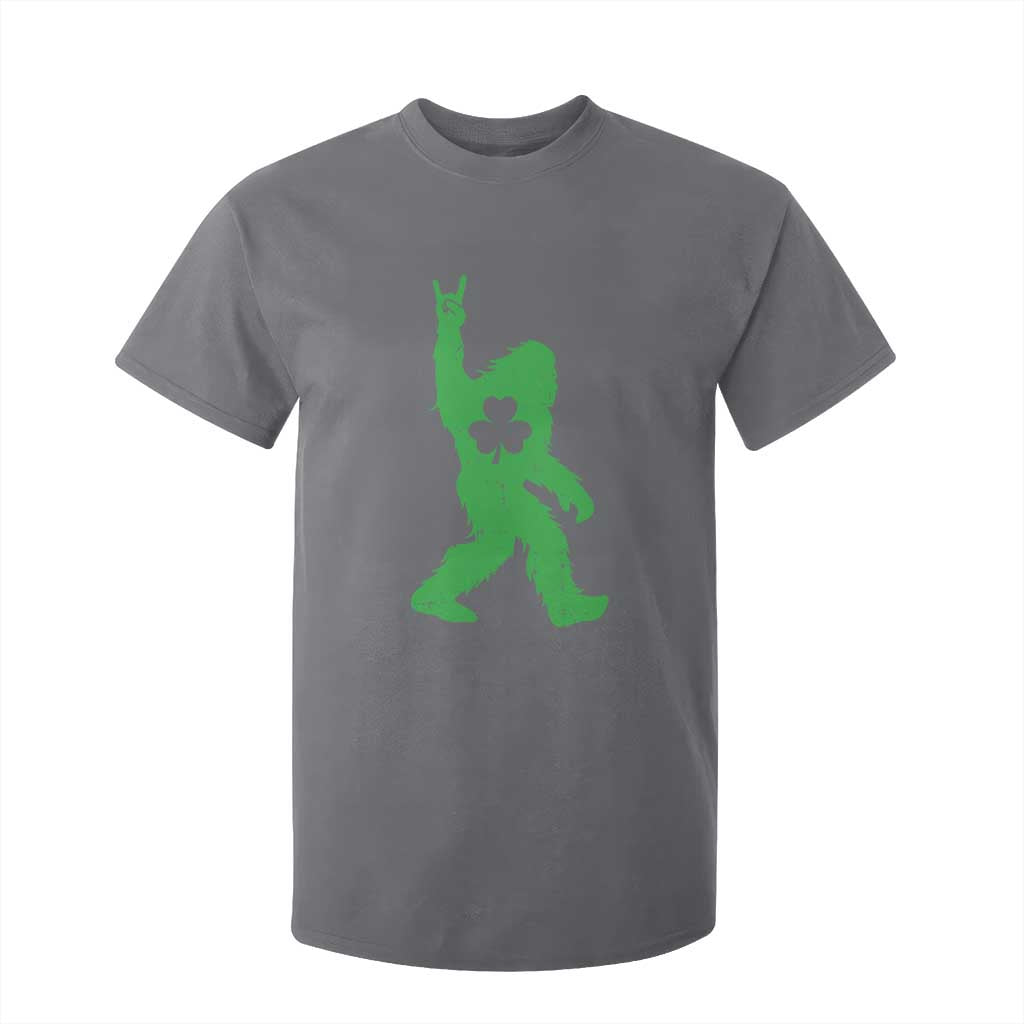St Patricks Day Bigfoot T Shirt For Kid Irish Sasquatch Shamrock TS10 Charcoal Print Your Wear