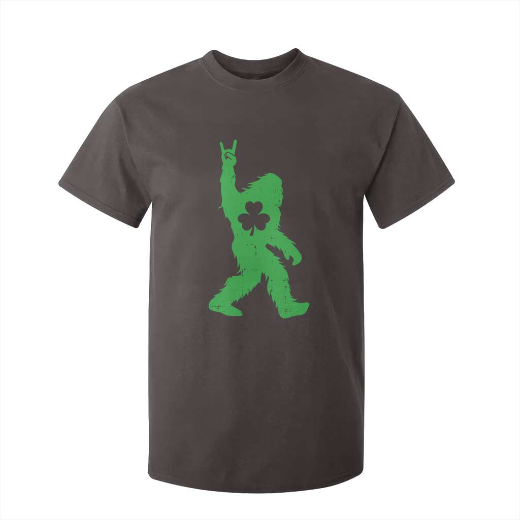 St Patricks Day Bigfoot T Shirt For Kid Irish Sasquatch Shamrock TS10 Dark Chocolate Print Your Wear
