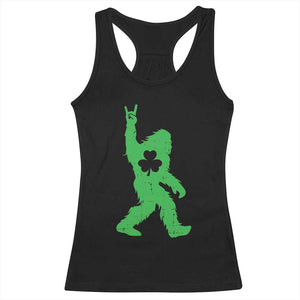 St Patricks Day Bigfoot Racerback Tank Top Irish Sasquatch Shamrock TS10 Black Print Your Wear