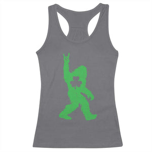 St Patricks Day Bigfoot Racerback Tank Top Irish Sasquatch Shamrock TS10 Charcoal Print Your Wear