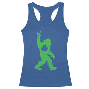 St Patricks Day Bigfoot Racerback Tank Top Irish Sasquatch Shamrock TS10 Royal Blue Print Your Wear