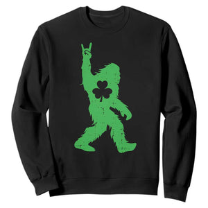 St Patricks Day Bigfoot Sweatshirt Irish Sasquatch Shamrock TS10 Black Print Your Wear