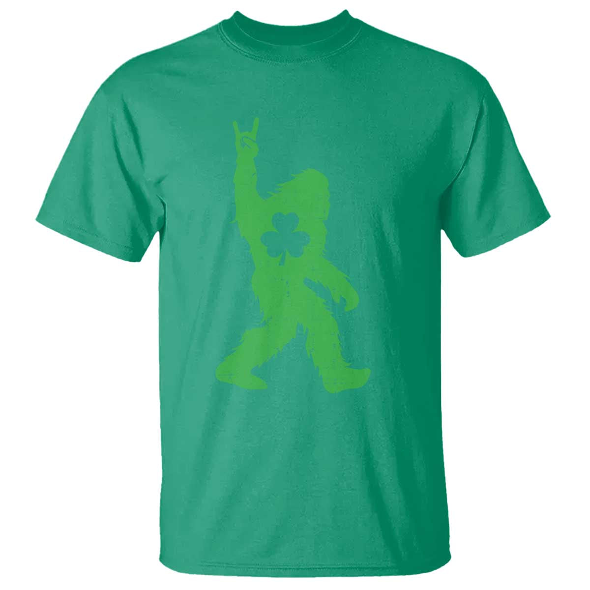St Patricks Day Bigfoot T Shirt Irish Sasquatch Shamrock TS10 Irish Green Print Your Wear