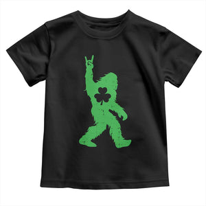 St Patricks Day Bigfoot Toddler T Shirt Irish Sasquatch Shamrock TS10 Black Print Your Wear