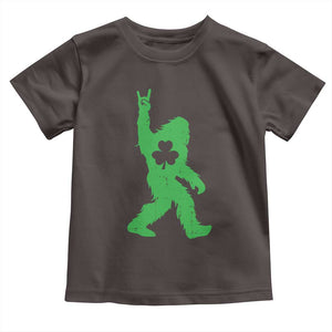 St Patricks Day Bigfoot Toddler T Shirt Irish Sasquatch Shamrock TS10 Dark Chocolate Print Your Wear
