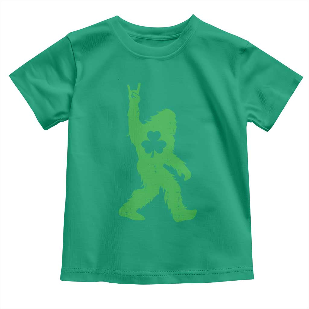St Patricks Day Bigfoot Toddler T Shirt Irish Sasquatch Shamrock TS10 Irish Green Print Your Wear